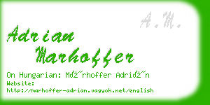 adrian marhoffer business card